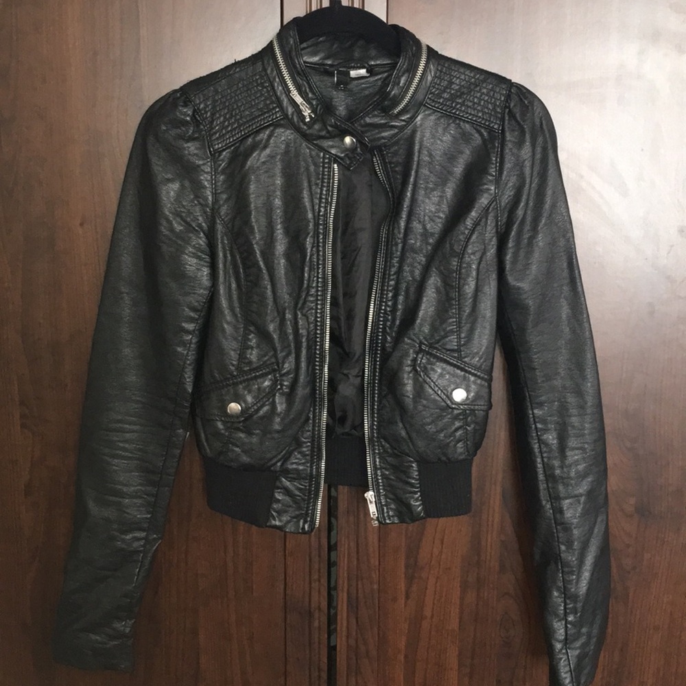 Faux leather jacket